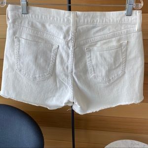J.crew Washed white denim shorts